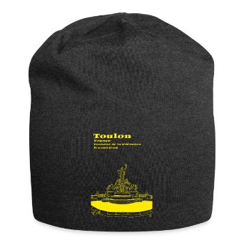 Toulon und sein Brunnen - Jersey-Beanie - Anthrazit - Vorne