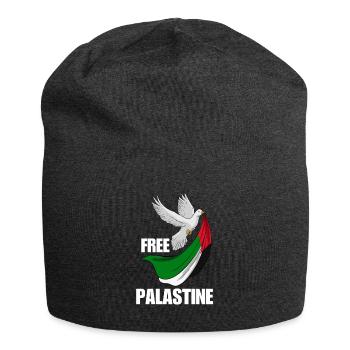 Free Palestine Design – Déclaration pour la paix - Bonnet en jersey - charbon - Devant