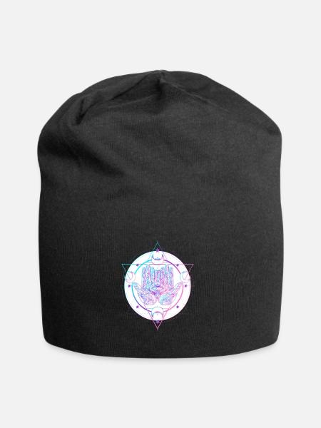 Main astrale mystique avec conception d’œil - Bonnet en jersey - noir