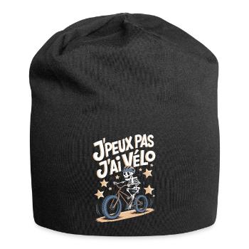 J'peux pas j'ai vélo - Bonnet en jersey - noir - Devant