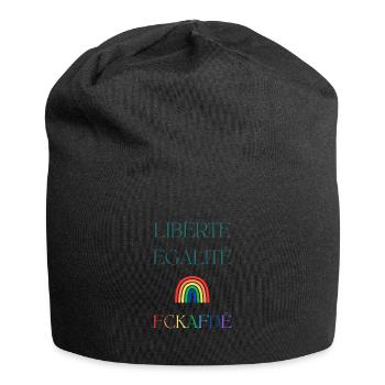 LIBERTÉ EGALITÉ FCKAFDÉ - Regenbogen Design FCKAFD - Jersey-Beanie - Schwarz - Vorne