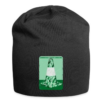 Tarnung grüner Straßenkegel - Jersey-Beanie - Schwarz - Vorne