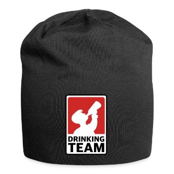 Trinkteam | Bier, grillen, Party, Sommer, Sonne - Jersey-Beanie - Schwarz - Vorne