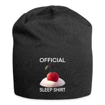 Kirsche - Jersey-Beanie - Schwarz - Vorne