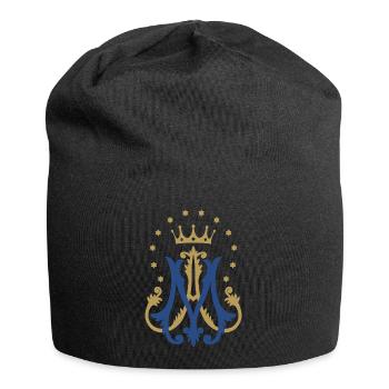 Auspizie Maria - Jersey-Beanie - Schwarz - Vorne