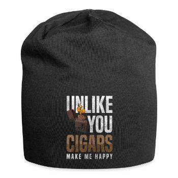 Zigarre Raucher Gentlemen Club Luxus Qualm - Jersey-Beanie - Schwarz - Vorne