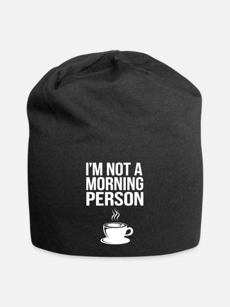 Ich bin kein Morgenmensch – Kaffee - Jersey-Beanie - Schwarz