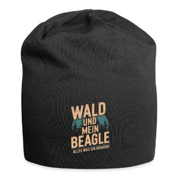 Wald und mein Beagle - Jersey-Beanie - Schwarz - Vorne
