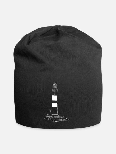 Leuchtturm von Amrum - Jersey-Beanie - Schwarz