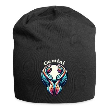 Tweeling Zwillinge - Jersey-Beanie - Schwarz - Vorne