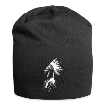 Silhouette amérindienne - Bonnet en jersey - noir - Devant