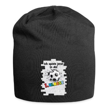 School Enrollment - 1st Grade - Football Wall Breakthrough - Jersey Beanie - black - Front