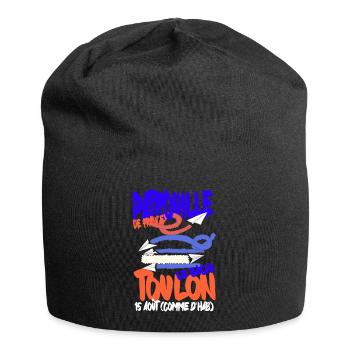 Patrouille de France Toulon 15 aout - Bonnet en jersey - noir - Devant
