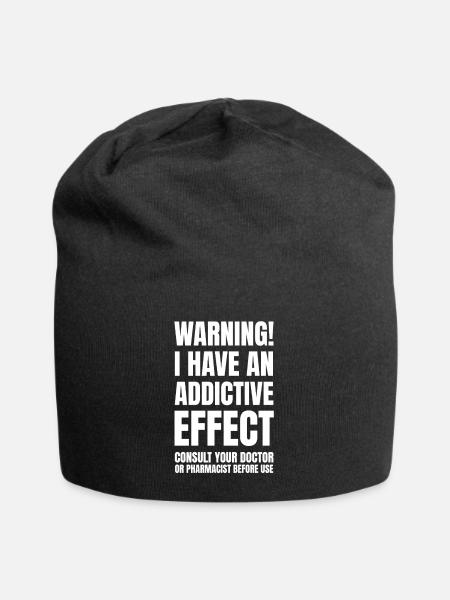Lustige Zitate - Jersey-Beanie - Schwarz
