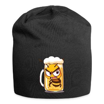 Bee in a beer glass - Jersey Beanie - black - Front