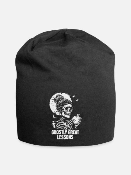 Funny Teacher Skeleton Halloween Classroom - Jersey-Beanie - Schwarz