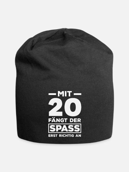 Lustiges Geschenk Zum 20. Geburtstag - Jersey-Beanie - Schwarz