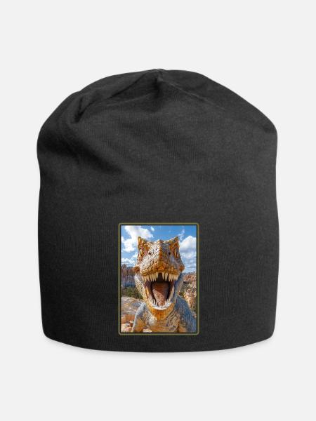 Dino Dinosaure Dinosaure - Bonnet en jersey - noir
