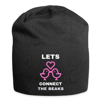 Verbinden wir die Schnäbel - Jersey-Beanie - Schwarz - Vorne