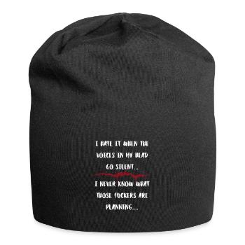 Des voix dans ma tête Menaces silencieuses - Bonnet en jersey - noir - Devant