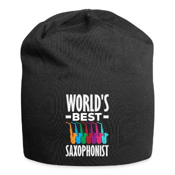 Saxofon - Jersey-Beanie - Schwarz - Vorne