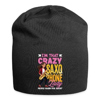 Saxofon - Jersey-Beanie - Schwarz - Vorne