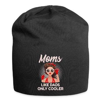 Motif rétro vintage de Cool Mom des années 50 à 60 - Bonnet en jersey - noir - Devant
