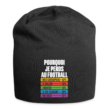 Lustige Gründe, den Humor zu verlieren Footballtrainer - Jersey-Beanie - Schwarz - Vorne