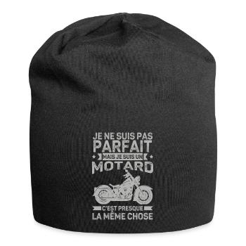 Motard Pas Parfait Humour Moto - Bonnet en jersey - noir - Devant