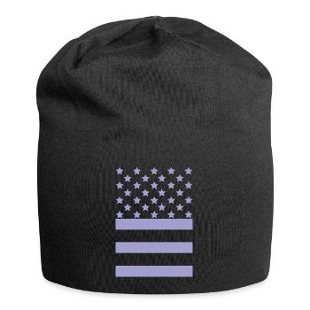 Purple Flag – Stars & Stripes Design - Jersey Beanie - black - Front