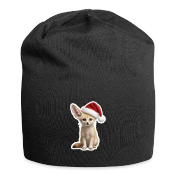 Kleiner Wuestenfuchs mit grossen Ohren - Jersey-Beanie - Schwarz - Vorne