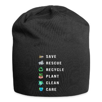 Changement climatique Environnement Protection de l’environnement - Bonnet en jersey - noir - Devant