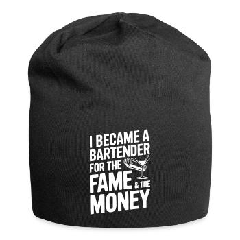 I Became a Bartender for the Fame & the Money - Jersey Beanie - black - Front