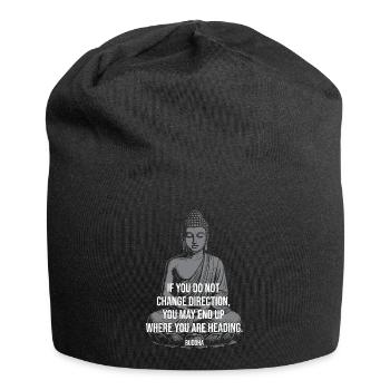 Buddha Change Direction Reminder - Jersey Beanie - black - Front
