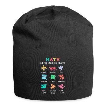 Mathe hält dich im Gleichgewicht - Jersey-Beanie - Schwarz - Vorne