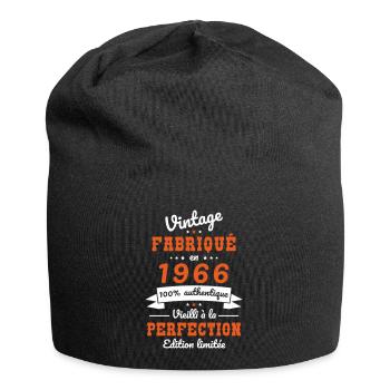 1966 – Vintage – Aged to perfection - Jersey Beanie - black - Front