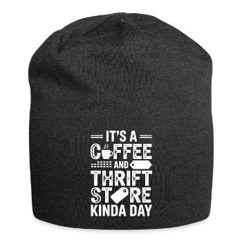 Coffee Thrift Store Day - Jersey Beanie - charcoal grey - Front