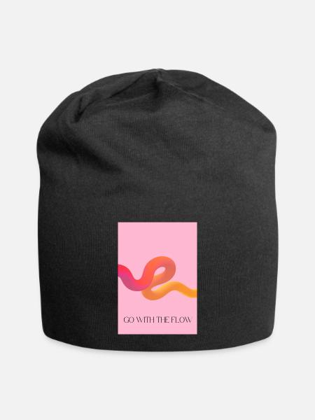 Going with the flow - Jersey Beanie - black
