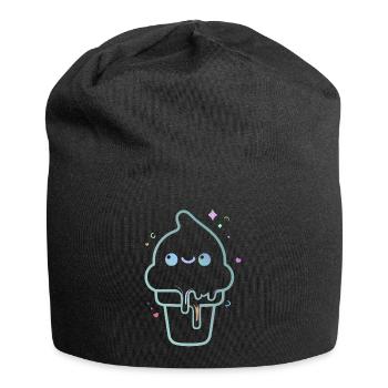 Glace kawaii pastel scintillante - Jersey Beanie - black - Front