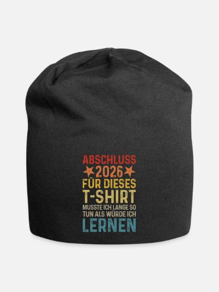 Abschluss 2026 - Jersey-Beanie - Schwarz