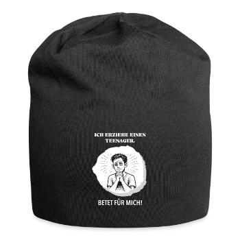 I'm raising a teenager – pray for me! - Jersey Beanie - black - Front