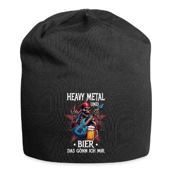 Je me fais un plaisir de heavy metal et de bière - Bonnet en jersey - noir - Devant