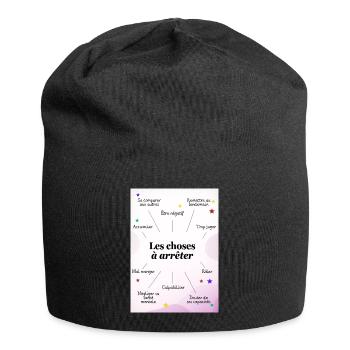 QUOTE. HUMOR. RESOLUTION. CHRISTMAS. YEAR - Jersey Beanie - black - Front