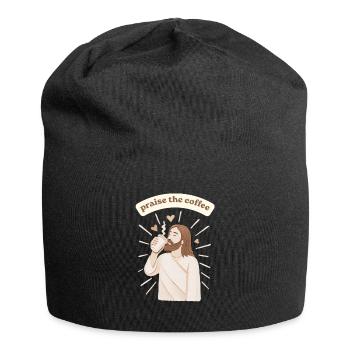 Praise the coffee - weirdpeoplelovethis. - Jersey Beanie - black - Front