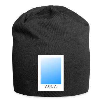 Aqua - Jersey-Beanie - Schwarz - Vorne