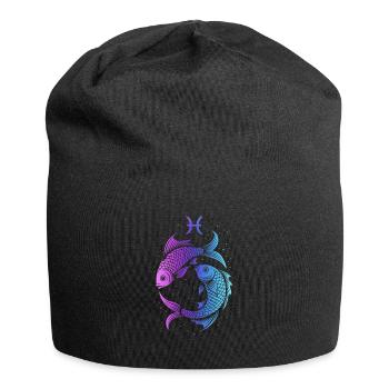 Pisces Zodiac Sign – Mystical Neon – Astrology - Jersey Beanie - black - Front