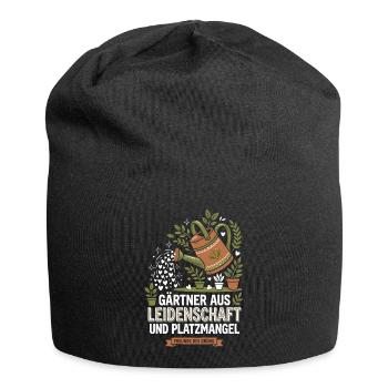 Gärtner Balkon Platzmangel Spruch - Jersey-Beanie - Schwarz - Vorne