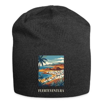 Fuerteventura Coastal Poster Canary Islands Spain - Jersey Beanie - charcoal grey - Front