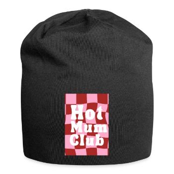 Hot Mum Club Pink Plaid - Jersey Beanie - black - Front