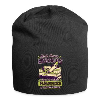 Pädagogisch Wertvoll Herumliegen - Jersey-Beanie - Schwarz - Vorne